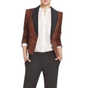 BOGO- BCBGMAXAZRIA Bowie wood grain tuxedo blazer